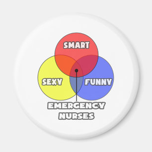 Aimant Diagramme de Venn .. Infirmières d'urgence