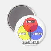 Aimant Diagramme de Venn .. Statisticiens (Recto/Verso)