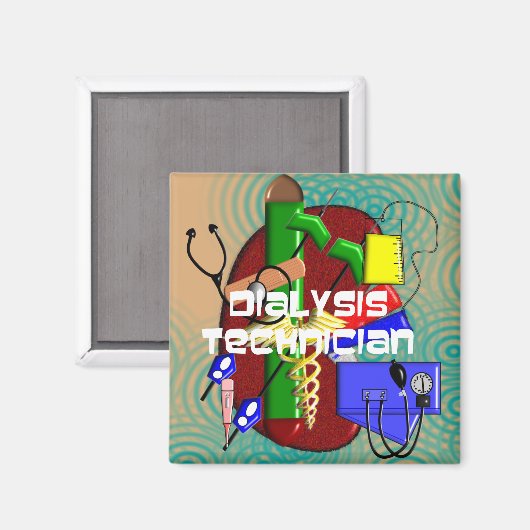Aimant Dialyse Technicien Cadeaux D'Art (Recto/Verso)