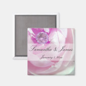 Aimant Diamant dans une rose personnelle de mariage (Recto/Verso)