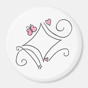 Aimant diamant rose