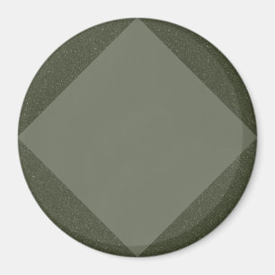 Aimant Diamant Vert Mousse avec Cadre Texturé