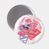 Aimant Diamants et lèvres Supergirl (Recto/Verso)