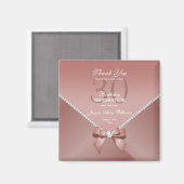 Aimant Diamants romantiques & Bow rose 30e Anniversaire M (Recto/Verso)