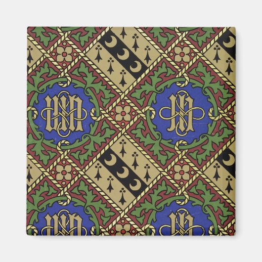 Aimant Diamond print ecclesiastical wallpaper design (Devant)