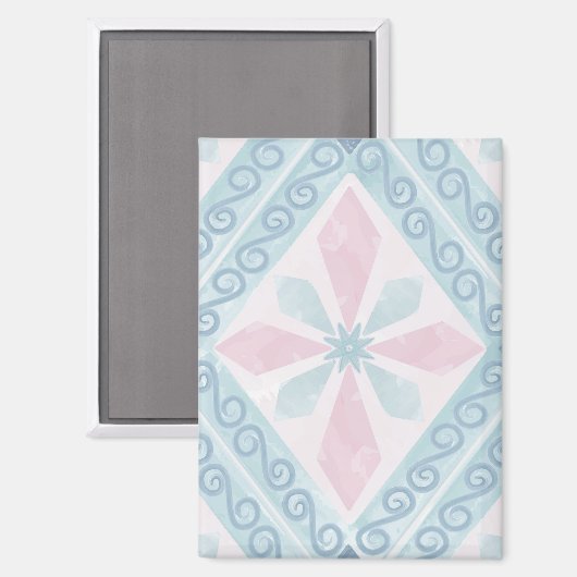 Aimant diamond shaped blue pattern (Recto/Verso)