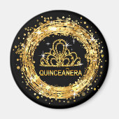 Aimant Diamond Tiara Quinceanera Parties scintillant Conf (Devant)