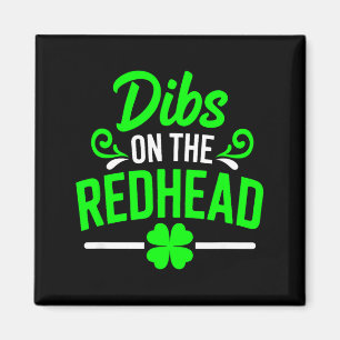 Aimant Dibs drôle sur la rousse jour de la saint patrick