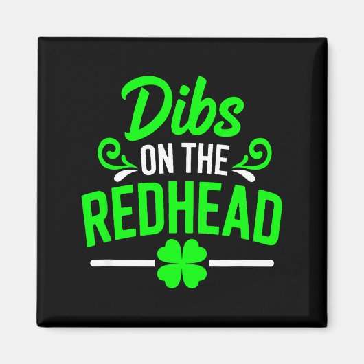 Aimant Dibs drôle sur la rousse jour de la saint patrick  (Devant)