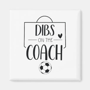 Aimant Dibs drôle sur le coach de football Ll femme coach
