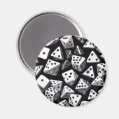 Aimant Dice Delight : Une Cascade géométrique (Recto/Verso)