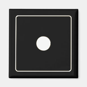 Aimant DICE numéros de pips blanc 1 + votre backgr.
