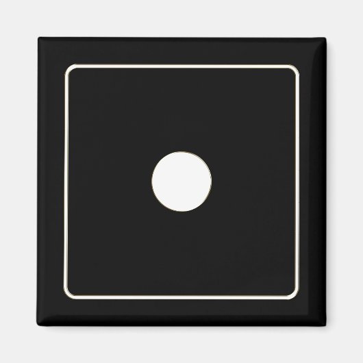 Aimant DICE numéros de pips blanc 1 + votre backgr. (Devant)