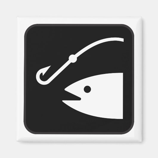 Aimant d'icône de pêche (Devant)