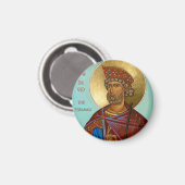 aimant d'icône orthodoxe du roi David le Psalmiste (Recto/Verso)
