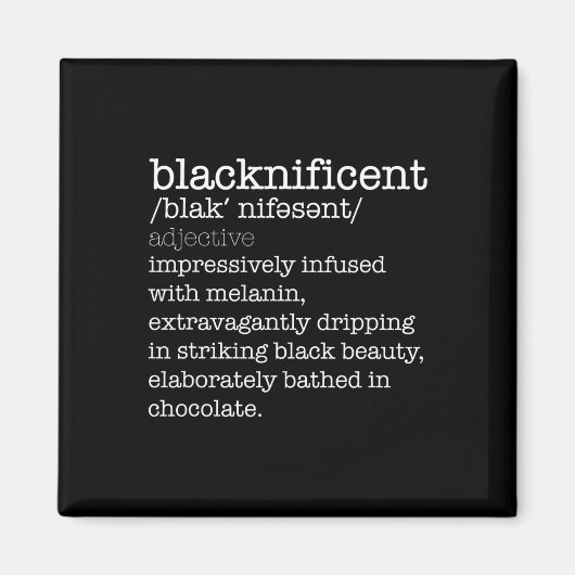 Aimant Dictionnaire Blacknificent Meme du Mois de l'Histo (Devant)