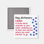Aimant Dictionnaire de chien de tête (Recto/Verso)