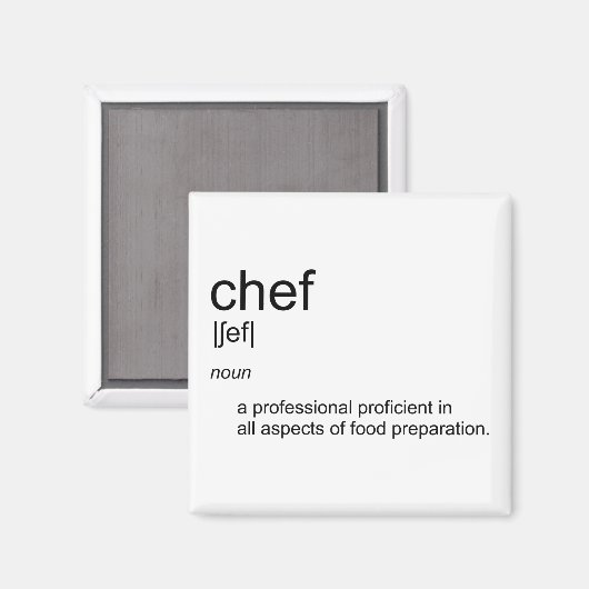 Aimant Dictionnaire de définition CHEF de la conception d (Recto/Verso)