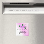 Aimant Dicton floral - Contentement (In Situ (Lave-vaisselle))