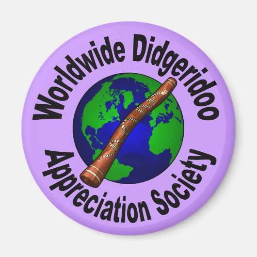 Aimant Didgeridoo Appreciation Society mondiale (Devant)