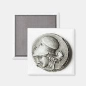 Aimant Didrachma d'Héraclès : obvers représentant Athéna (Recto/Verso)