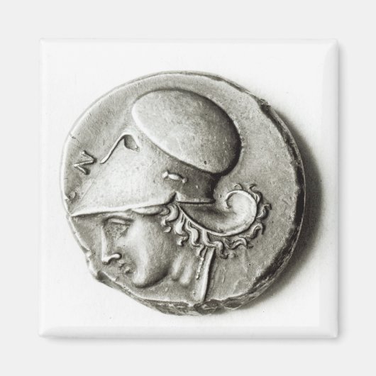 Aimant Didrachma d'Héraclès : obvers représentant Athéna (Devant)