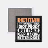 Aimant Diététiste, J'Essaie De Faire Des Choses Drôle (Recto/Verso)