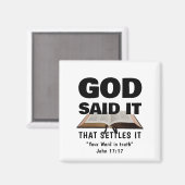 Aimant DIEU A DIT QU'IL EST chrétien (Recto/Verso)