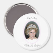 Aimant Dieu Béni Princesse Diana - Souvenir (Recto/Verso)