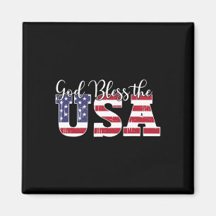 Aimant Dieu bénisse le drapeau américain des États-Unis P