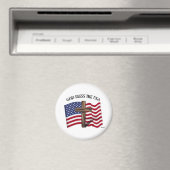 Aimant DIEU BÉNISSE LES ÉTATS-UNIS avec une croix robuste (In Situ (Lave-vaisselle))