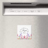 Aimant Dieu bénisse notre maison Fleurs sauvages floraux  (In Situ (Lave-vaisselle))