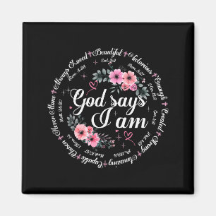 Aimant Dieu dit que je suis floral verset biblique religi