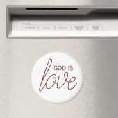Aimant Dieu est amour chrétien moderne (In Situ (Lave-vaisselle))