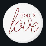 Aimant Dieu est amour chrétien moderne<br><div class="desc">C'est simple : Dieu est amour. Ce design chrétien moderne vous aide à diffuser la bonne nouvelle et que nous sommes tous aimés plus que nous ne pouvions l'imaginer.</div>