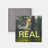 Aimant Dieu est VRAI - spirituel religieux réfrigérateur (Recto/Verso)