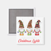 Aimant Dieu Jul Gnome Tomte Ma couleur préférée est Noël (Recto/Verso)
