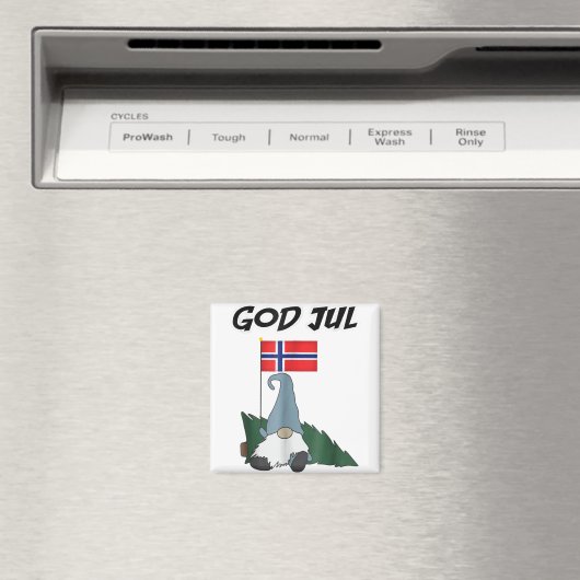 Aimant Dieu jul norwegian gnome t joyeux noël norway.p (In Situ (Lave-vaisselle))