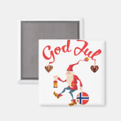Aimant Dieu jul norwegian joyeux noël norway tomte gno (Recto/Verso)