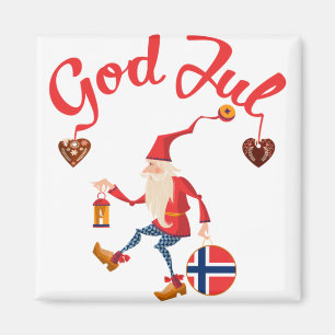 Aimant Dieu jul norwegian joyeux noël norway tomte gno