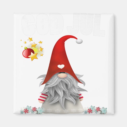 Aimant Dieu jul suède joyeux Noël suède tomte gnome (Devant)