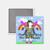 Aimant Dieu merci pour mon papa (Recto/Verso)