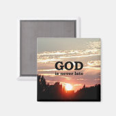 Aimant DIEU n'est jamais en retard (Recto/Verso)