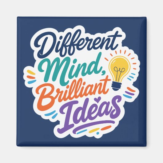 Aimant Différent esprit Idées brillantes Autisme TDAH (Devant)