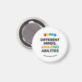 Aimant Différentes pensées, incroyables capacités, sensib (Recto/Verso)