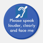 Aimant Difficile à entendre (Devant)