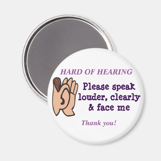 Aimant Difficile à entendre (Recto/Verso)