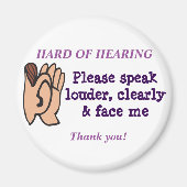 Aimant Difficile à entendre (Devant)