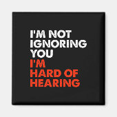 Aimant Difficile à entendre Amusant ASL Langue des signes (Devant)