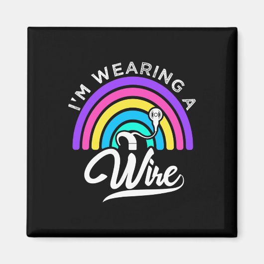 Aimant Difficile d'entendre ASL amusant ouïe malentendant (Devant)